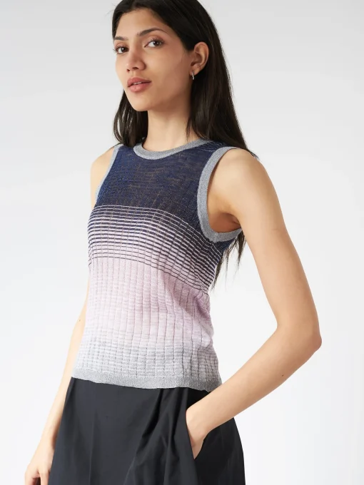 New - Ombré Tank Top in Lilac/Navy Women Tops & Blouses | Knitwear