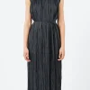 Clearance - Plissé Dress in Nero Women Dresses