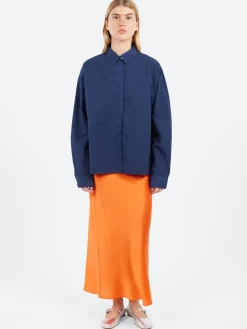 Discount - Silk Slip Skirt in Corallo Women Skirts