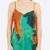 New - Silk Tank in Jungle Women Tops & Blouses
