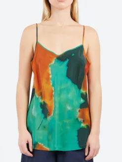 New - Silk Tank in Jungle Women Tops & Blouses