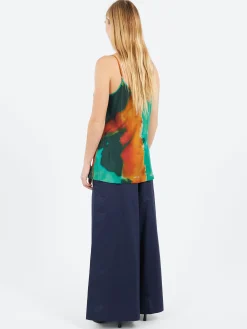 New - Silk Tank in Jungle Women Tops & Blouses
