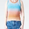 Outlet - Striped Tank Top in (Blue, Pink, and Tan Gradient) Women Tops & Blouses | Knitwear