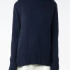 Clearance - Turtleneck Sweater in Navy Women Tops & Blouses | Knitwear