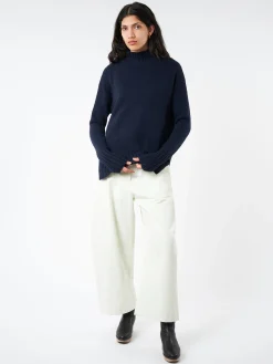 Clearance - Turtleneck Sweater in Navy Women Tops & Blouses | Knitwear