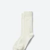 New - Cotton Wool Ribbed Crew Socks in Ash Grey Socks