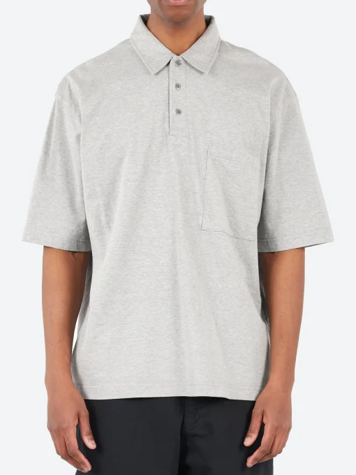 Outlet - Max Weight Jersey Short Sleeve Polo Shirt in Medium Gray Polos