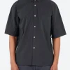 Discount - Organic Cotton Broadcloth Short Sleeve Regular Collar Shirt in Button-Ups