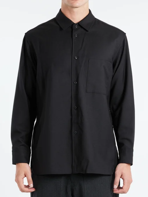 Sale - Super 100 Twill Regular Collar Shirt in Button-Ups