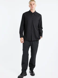 Sale - Super 100 Twill Regular Collar Shirt in Button-Ups