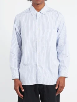 Discount - Thomas Mason Shirt in Stripe 1 Button-Ups