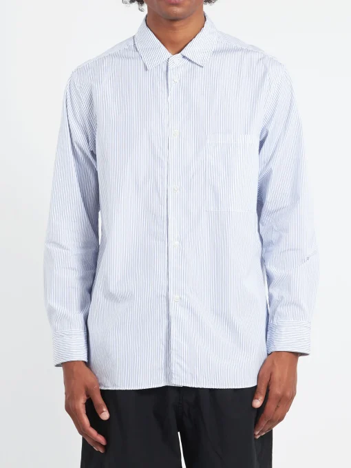 Discount - Thomas Mason Shirt in Stripe 1 Button-Ups