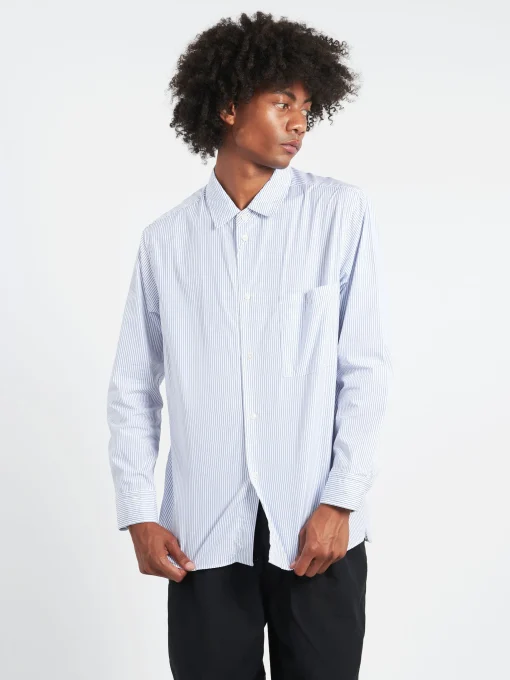 Discount - Thomas Mason Shirt in Stripe 1 Button-Ups
