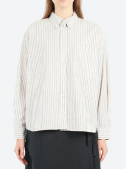 Hot - Boyfriend Shirt in Ivory Stripe Women Tops & Blouses | Button-Ups