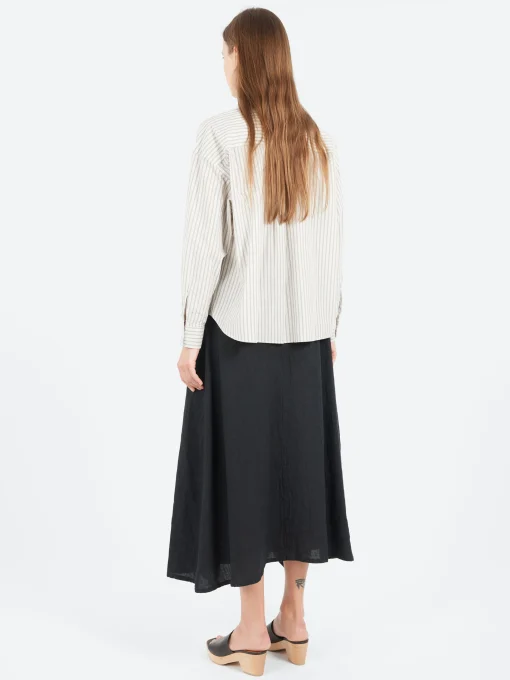 Hot - Boyfriend Shirt in Ivory Stripe Women Tops & Blouses | Button-Ups