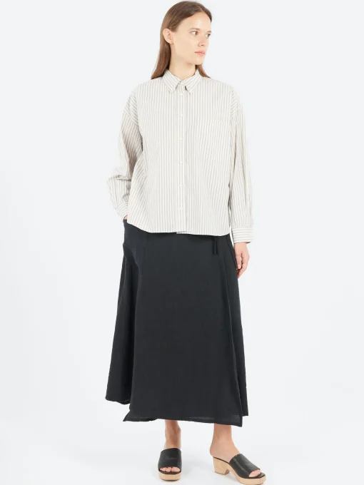 Hot - Boyfriend Shirt in Ivory Stripe Women Tops & Blouses | Button-Ups