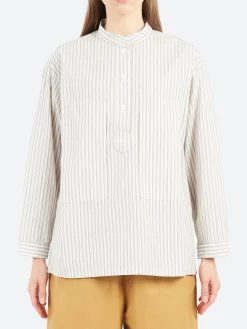 Hot - Carpenter Shirt in Ivory Stripe Women Tops & Blouses