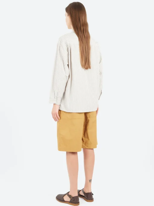 Hot - Carpenter Shirt in Ivory Stripe Women Tops & Blouses