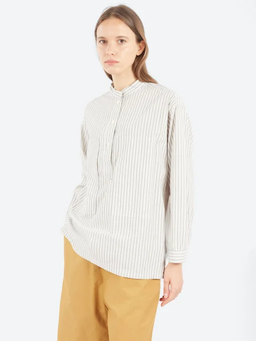 Hot - Carpenter Shirt in Ivory Stripe Women Tops & Blouses