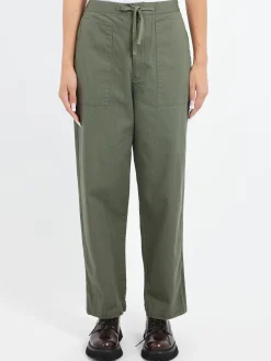Online - Cotton Herringbone Soft Tapered Pants in Women Pants