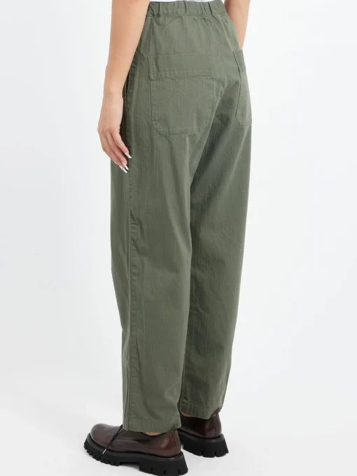 Online - Cotton Herringbone Soft Tapered Pants in Women Pants