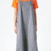 Fashion - Denim Ranch Dress in Hickory Stripe Women Dresses | Denim
