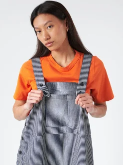 Fashion - Denim Ranch Dress in Hickory Stripe Women Dresses | Denim