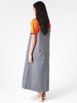Fashion - Denim Ranch Dress in Hickory Stripe Women Dresses | Denim