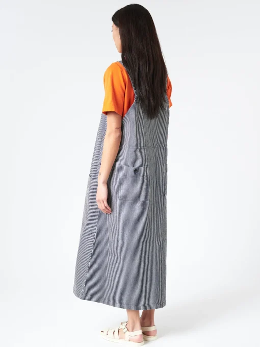 Fashion - Denim Ranch Dress in Hickory Stripe Women Dresses | Denim