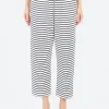 Fashion - Stripe Pants in White and Navy Women Pants