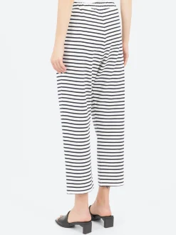 Fashion - Stripe Pants in White and Navy Women Pants