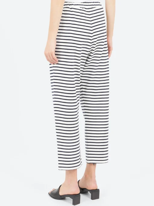 Fashion - Stripe Pants in White and Navy Women Pants
