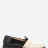 Online - Miami Two-Tone Loafer in Butter and Licorice Women Shoes | Overalls & Jumpsuits