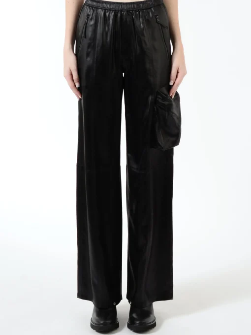 Fashion Shiny Cargo Trackpants Women Pants