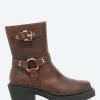 Clearance - Amina Biker in Dark Brown Women Overalls & Jumpsuits | Heels