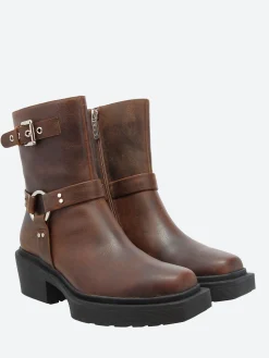 Clearance - Amina Biker in Dark Brown Women Overalls & Jumpsuits | Heels