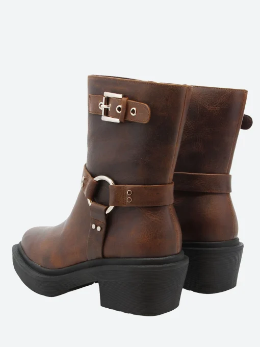 Clearance - Amina Biker in Dark Brown Women Overalls & Jumpsuits | Heels