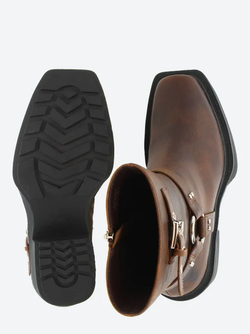 Clearance - Amina Biker in Dark Brown Women Overalls & Jumpsuits | Heels