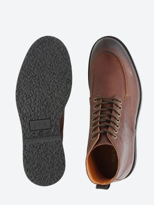 Fashion - Kip Apron Boot in Brown Water Repellant Leather Boots
