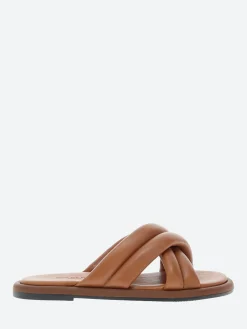 Fashion - Lotta Cross Mule in Tan Women Overalls & Jumpsuits | Slides