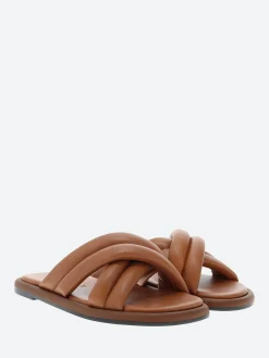 Fashion - Lotta Cross Mule in Tan Women Overalls & Jumpsuits | Slides