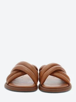 Fashion - Lotta Cross Mule in Tan Women Overalls & Jumpsuits | Slides