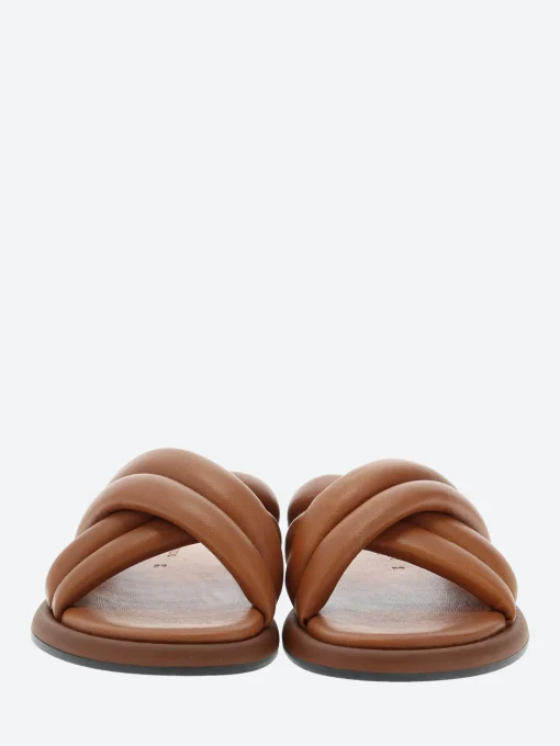 Fashion - Lotta Cross Mule in Tan Women Overalls & Jumpsuits | Slides