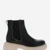 New - Posey Chelsea Boot Leather in Black and Beige Women Overalls & Jumpsuits | Boots