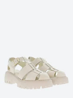 Best - Posey Fisherman L in Off White Women Overalls & Jumpsuits | Sandals