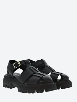Hot - Posey Fisherman L in Black Women Overalls & Jumpsuits | Sandals
