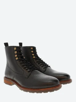 Online - York Lace Boot Leather in Black Boots