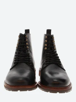 Online - York Lace Boot Leather in Black Boots