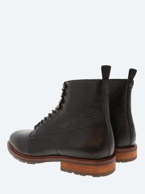 Online - York Lace Boot Leather in Black Boots