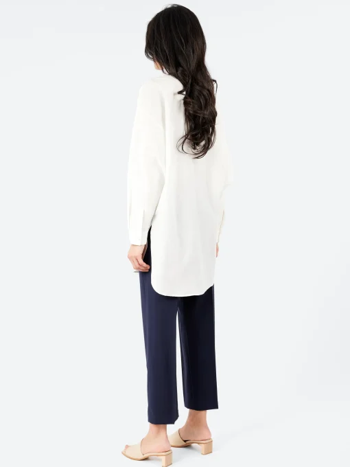 Best - Cotton Silk Round Shirt in Women Tops & Blouses | Button-Ups